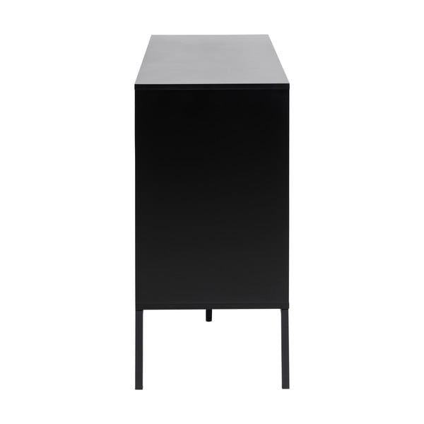 Cassettiera bassa nera in rovere 120x82 cm Seaford - Actona-image-4