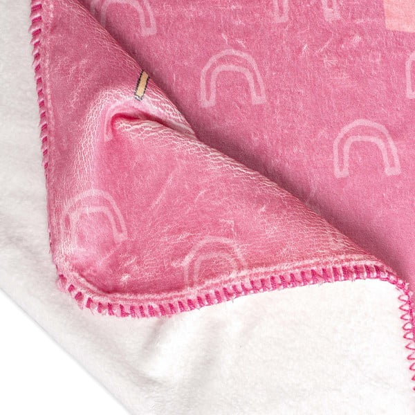 Coperta per neonati in microfibra rosa 140x110 cm Hola - Moshi Moshi-image-3