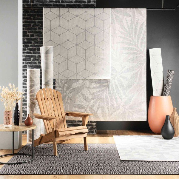 Tappeto in grigio chiaro 160x230 cm Palmyre – douceur d'intérieur-image-3