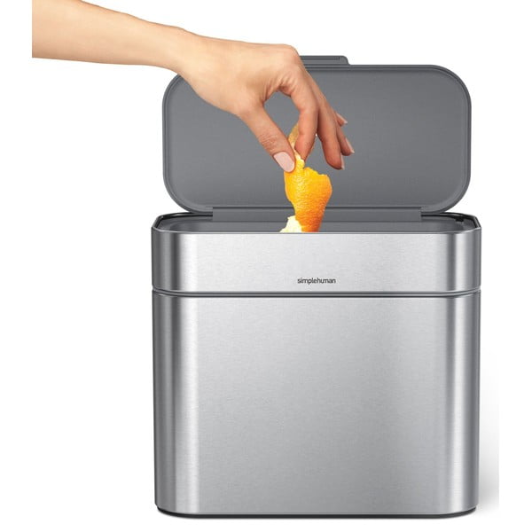 Contenitore grigio per rifiuti compostabili 4 l - simplehuman-image-2