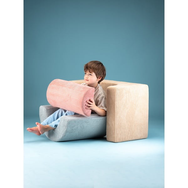 Gioco per psicomotricità marrone chiaro in velluto a coste 3 pz altezza totale 37 cm 75x49 cm Rainbow Montessori – Wigiwama-image-2