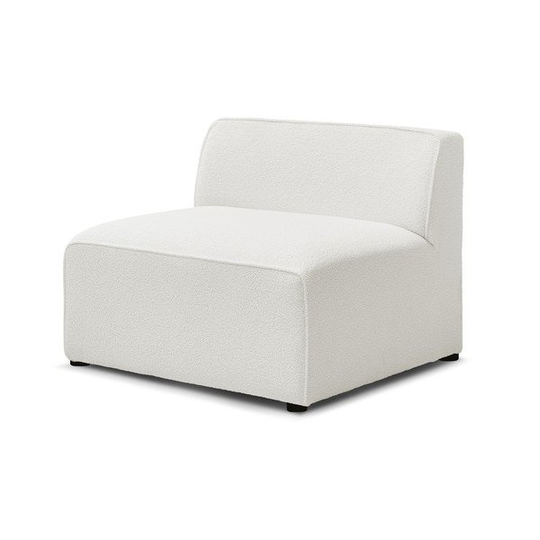 Parte divano componibile bianco (solo parte centrale) con rivestimento in bouclé Megeve – Bobochic Paris-image-3