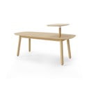 Tavolino in legno di faggio di colore naturale 56x120 cm Swivo - Umbra