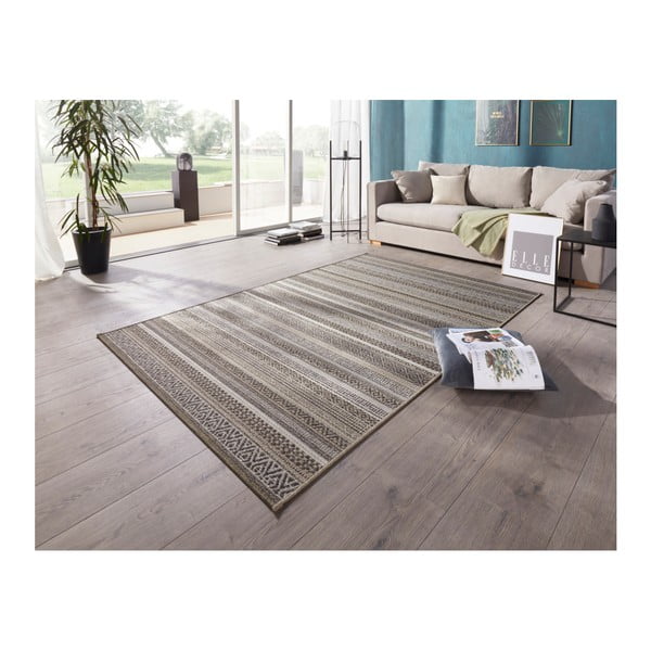 Hnědý koberec vhodný i na ven Elle Decoration Bloom Torcy, 80 x 150 cm-image-1