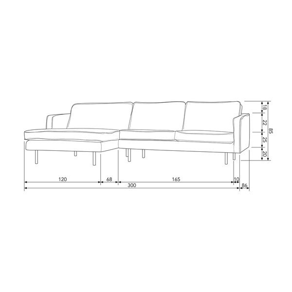 Divano angolare marrone (con penisola a sinistra/con chaise lounge) con rivestimento in finta pelle Rodeo – WOOOD-image-4