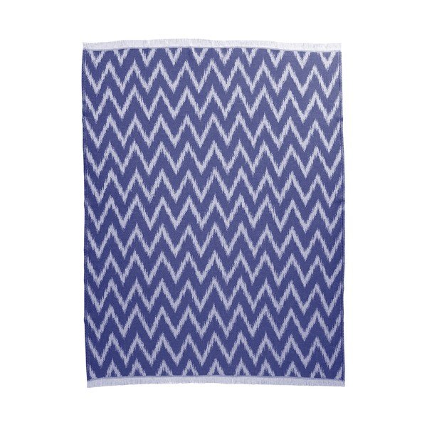 Coperta blu scuro in misto cotone 140x180 cm Mallorca – Euromant-image-2