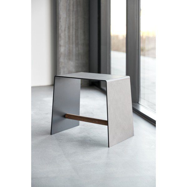 Sgabello greige in metallo Bull – LIND DNA-image-1