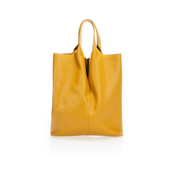Borsa in pelle gialla Silvia - Giulia Massari-image-1