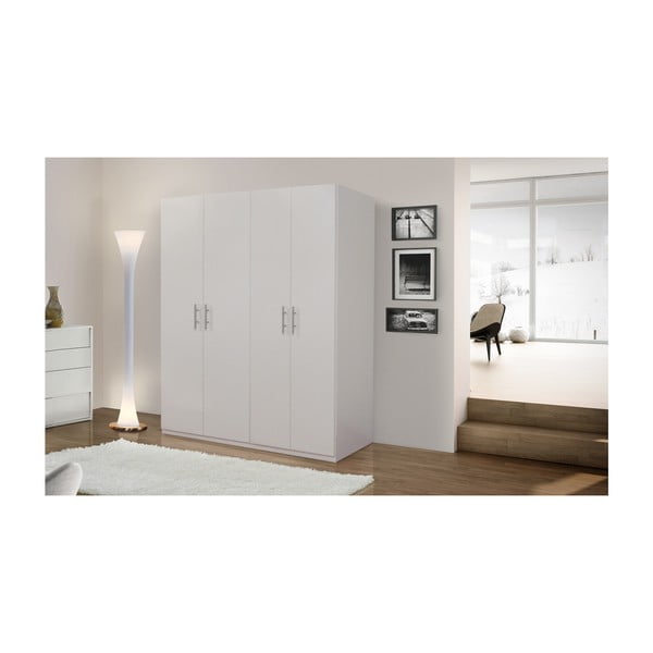 Armadio bianco a 4 ante Kristen - Evergreen House-image-2