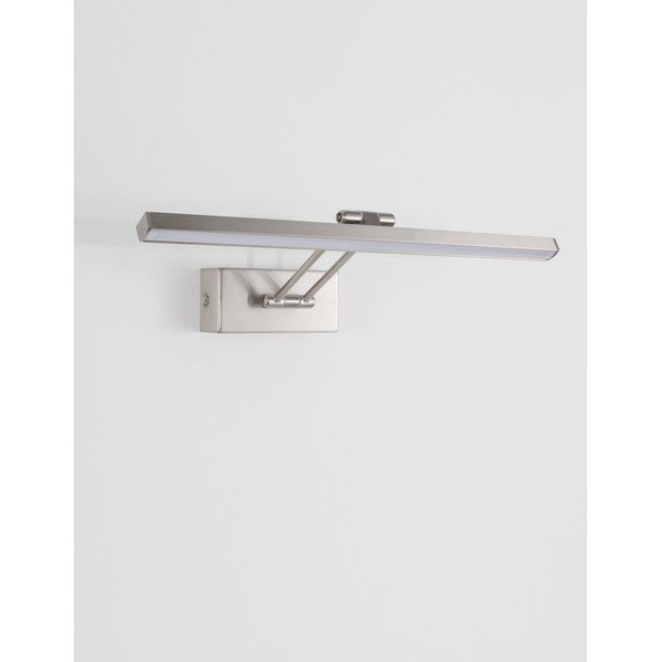 Lampada da parete LED argentata in alluminio con struttura flessibile Marnell – Nova Luce-image-2