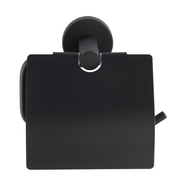 Porta carta igienica da parete in acciaio inox nero opaco Bosio - Wenko-image-2