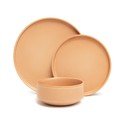 Set di piatti color salmone in gres 12 pz Malia - Bonami Selection