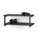 Scarpiera nera in metallo da parete 71x26x34 cm Marco – Spinder Design