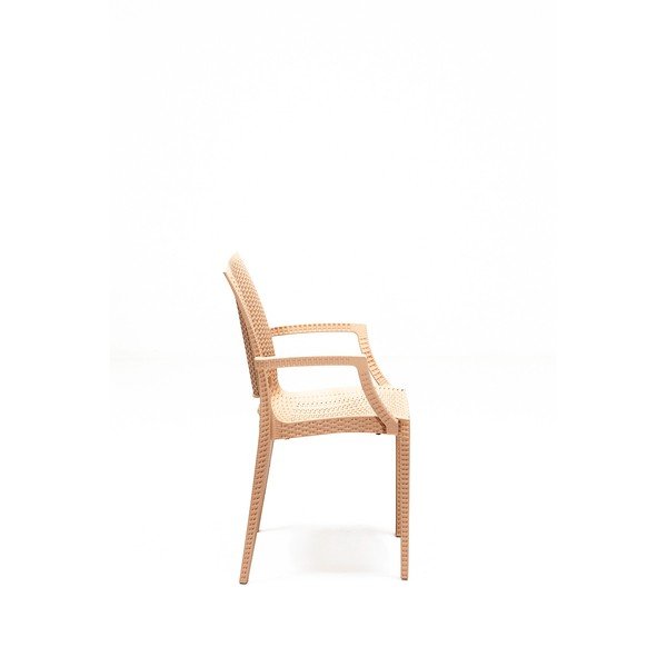 Set da pranzo da giardino in rattan beige per 4 persone Rattan - Floriane Garden-image-3