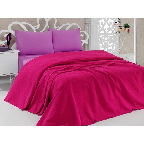 Copriletto Piqué Magenta, 200x240 cm - Unknown