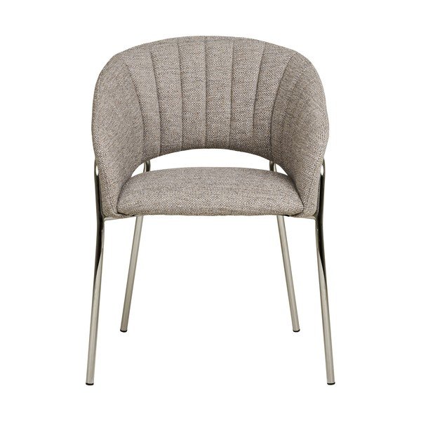 Sedia da pranzo grigio chiaro in acciaio con braccioli Costa – House Nordic-image-4