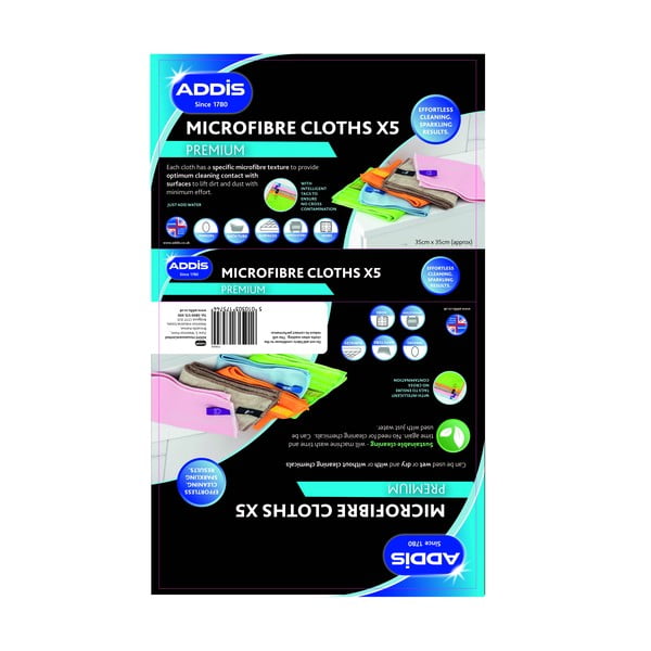 Set di panni per pulire in microfibra 5 pz – Addis-image-2