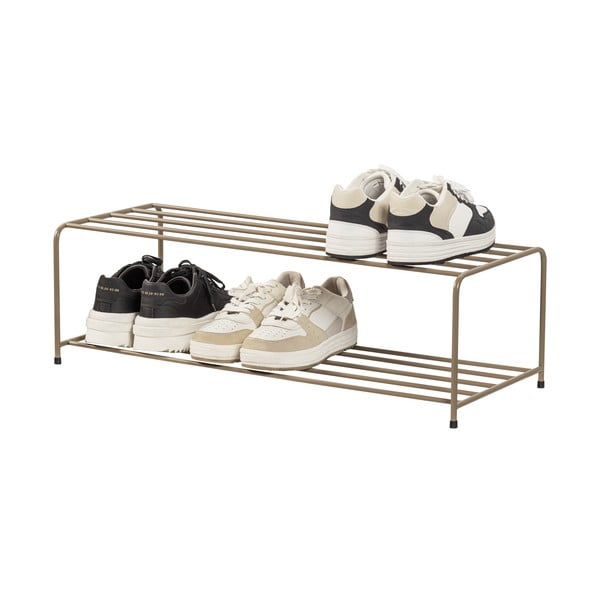 Scarpiera in metallo marrone chiaro Josse - WOOOD-image-3