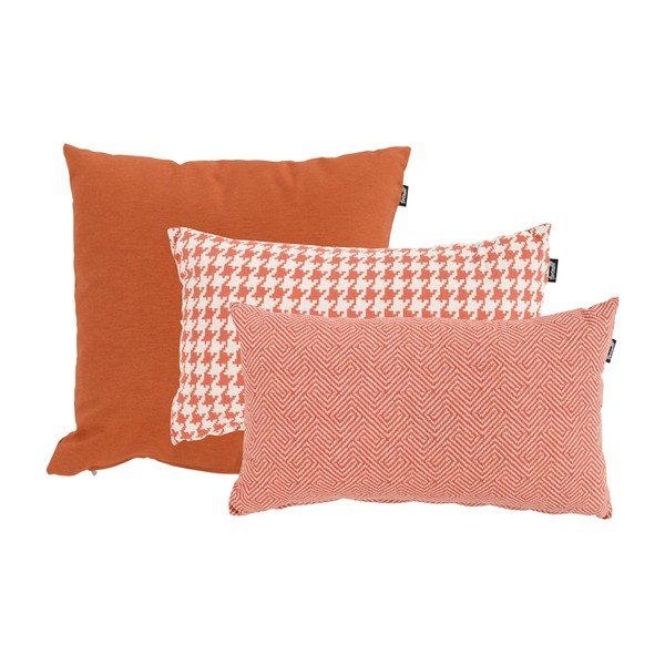 Cuscino da esterno arancione e bianco, 30 x 50 cm Poule - Hartman-image-1