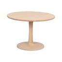 Tavolino rotondo in rovere decorato in colore naturale 60x60 cm Hobart - Rowico