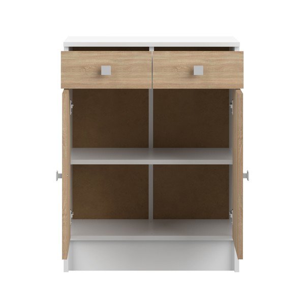 Mobile bagno basso bianco in rovere 60x82 cm Combi - TemaHome-image-3