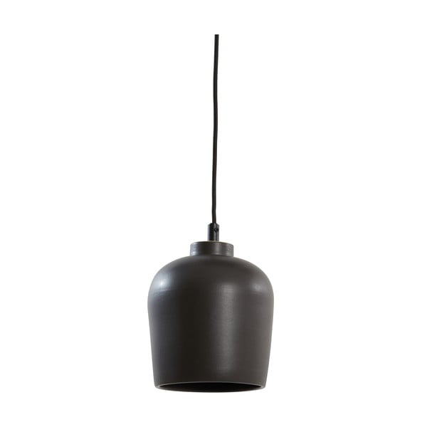 Lampada da soffitto nera con paralume in ceramica ø 18 cm Dena - Light & Living
