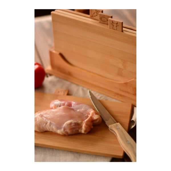 Set di 4 taglieri in bambù con supporto Tapenade Tapenade Mini - Bambum-image-1