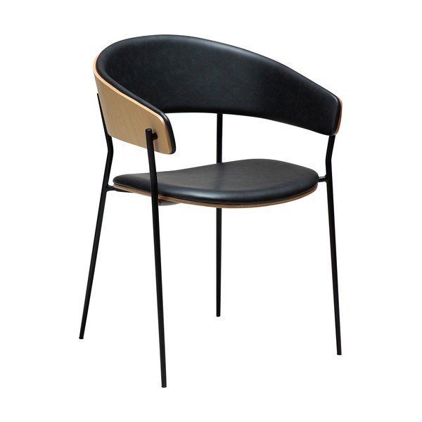 Sedia da pranzo nera con braccioli Crib – DAN-FORM Denmark