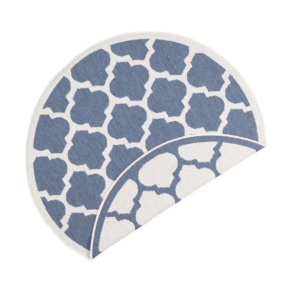 Tappeto da esterno blu e crema , ⌀ 200 cm Palermo - NORTHRUGS-image-2