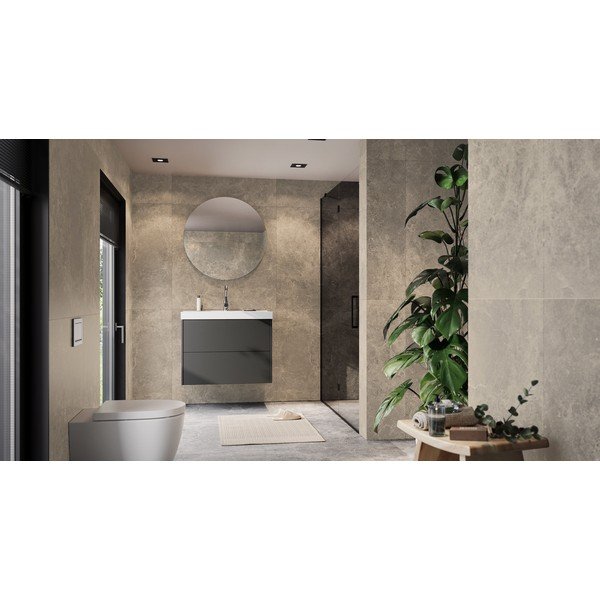 Mobile da lavabo color antracite opaco da appendere 81x65 cm Bodera – Germania-image-2