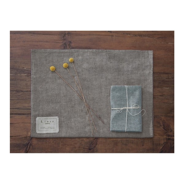 Set di 4 tovaglioli di lino Blu Gradiente, 43 x 43 cm - Really Nice Things-image-2