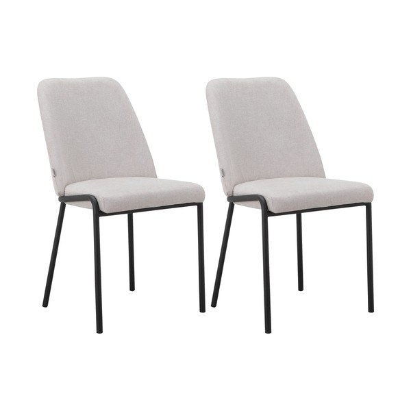 Set di sedie da pranzo grigio chiaro 2 pz Joelle - Støraa-image-3