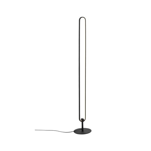 Lampada da terra LED nera opaca in metallo con intensità regolabile (altezza totale 130 cm) Loop – Ellos Home-image-3