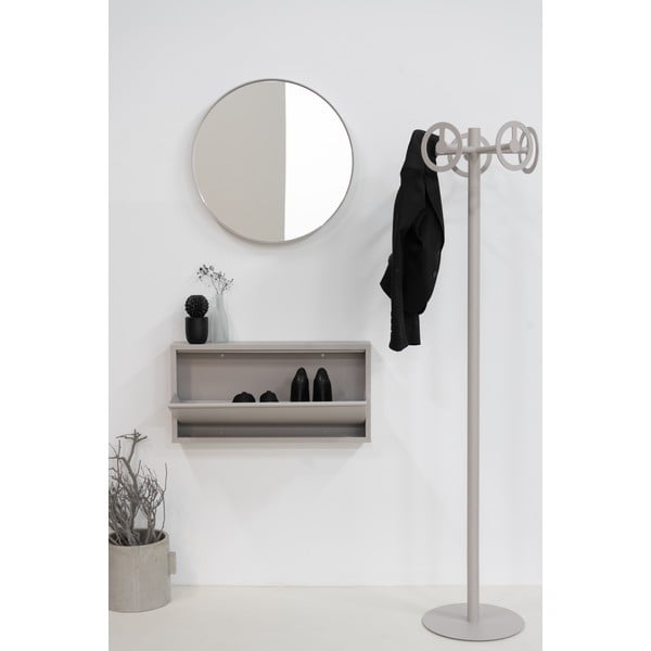 Scarpiera grigio tortora in metallo con ante ribaltabili 75x37,5x12,5 cm Billy – Spinder Design-image-1