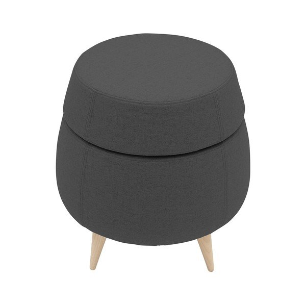 Pouf antracite con vano portaoggetti Pod - Softline-image-2