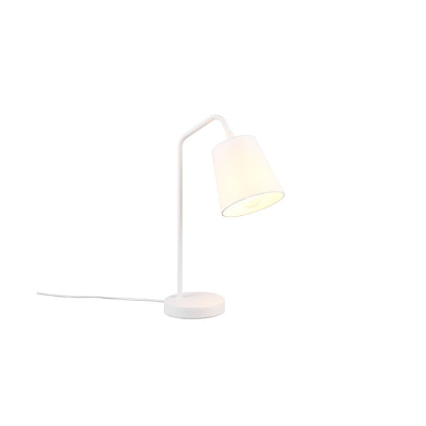 Lampada da tavolo bianca con paralume in tessuto (altezza 45 cm) Buddy - Reality-image-3