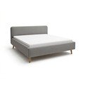 Letto matrimoniale imbottito grigio rete non inclusa 180x200 cm Mattis – Meise Möbel
