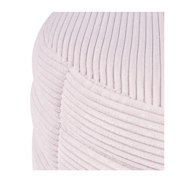 Pouf in velluto a coste rosa chiaro Saul - sømcasa-image-1