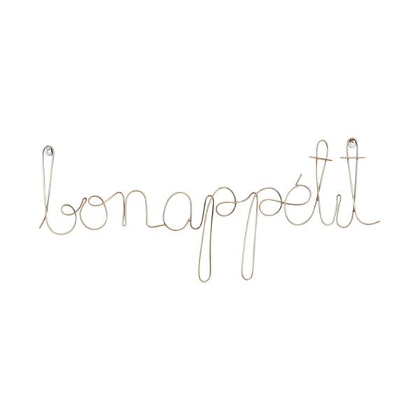 Decorazione murale in metallo 49x14 cm Bon Appetit - Jardin d'Ulysse