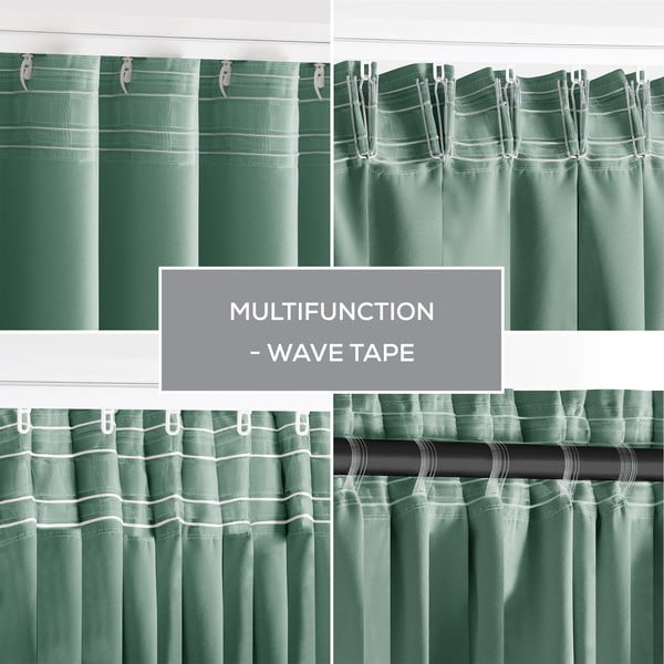 Tenda parzialmente oscurante verde chiaro 140x270 cm Kierra – Restilo-image-2