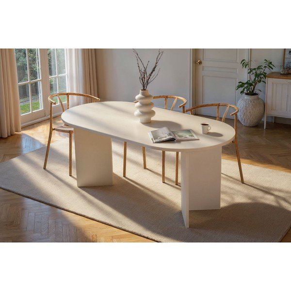Tavolo da pranzo semilucido 89,5x180 cm Sablin – Kalune Design-image-1