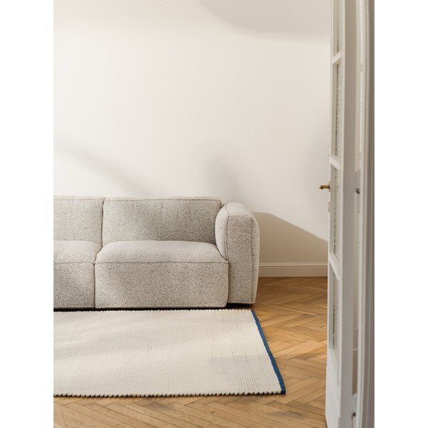 Tappeto blu/beige in lana tessuto a mano 200x300 cm Lenu – noo.ma-image-1