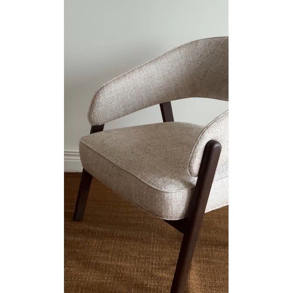Poltrona beige/colore naturale scuro Barnaby – Rowico-image-3