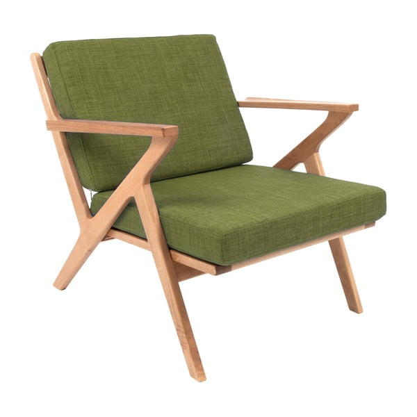 Křeslo Present Time Rest Oak Moss Green
