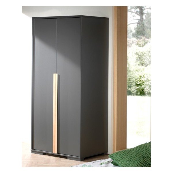Armadio per bambini grigio scuro 98x195 cm London - Vipack-image-1