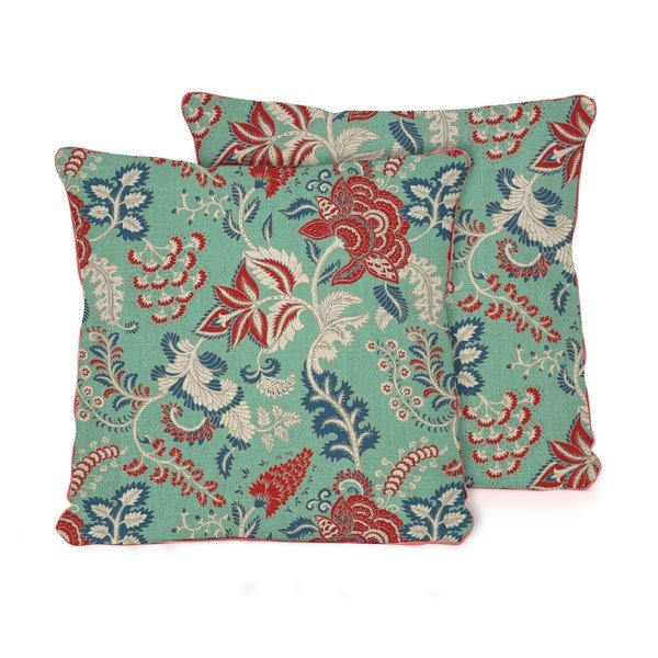 Federa reversibile in misto lino Pasley, 45 x 45 cm - Madre Selva