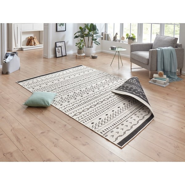 Tappeto da esterno nero e crema , 290 x 200 cm Kuba - NORTHRUGS-image-4