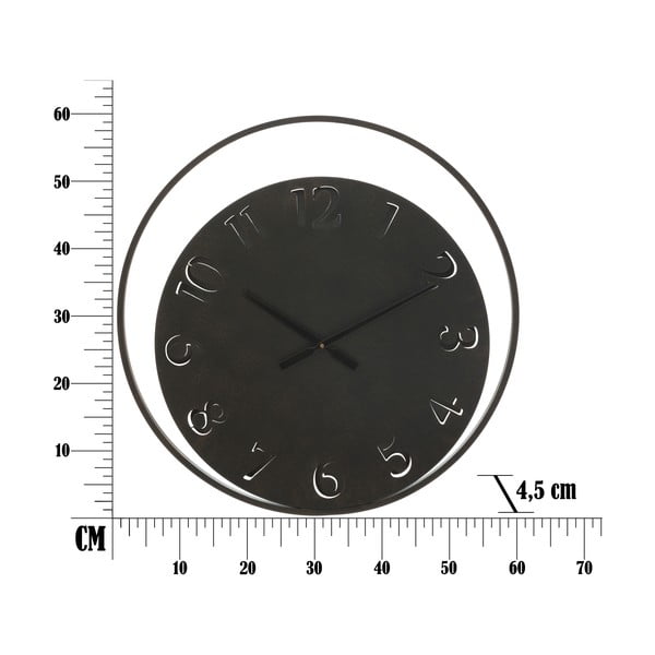Orologio da parete nero Circle, ⌀ 60 cm - Mauro Ferretti-image-2