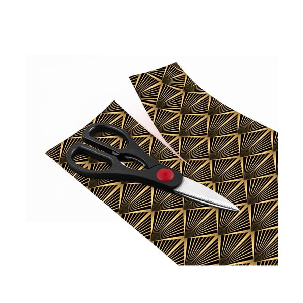 Carta da parati decorativa per mobili in nero e oro Draka - Ambiance-image-2