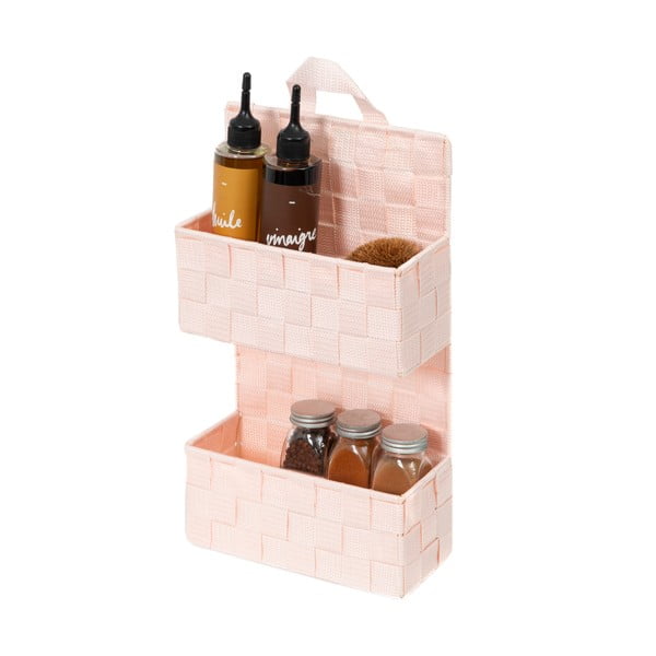 Cesto sospeso a due piani rosa chiaro Bristol - Compactor-image-4